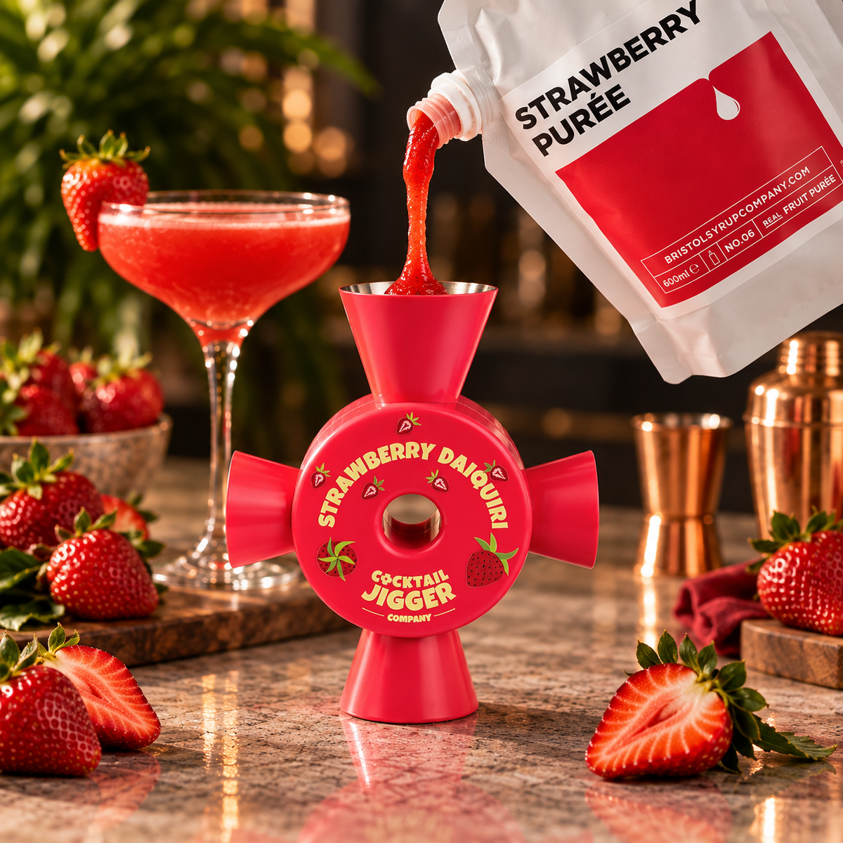 Strawberry Daiquiri Jigger & Purée Bundle