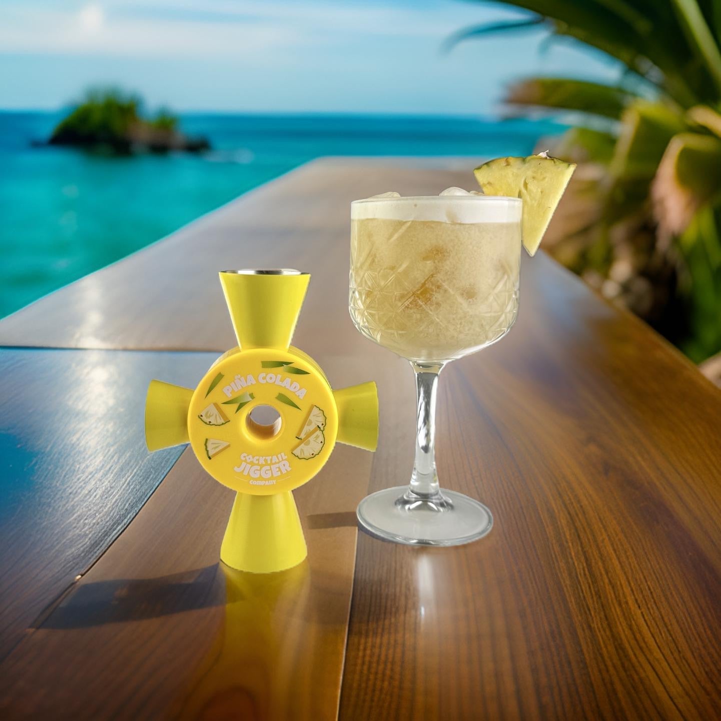 Piña Colada Jigger - Cocktail Jigger Company - How to make cocktails - what's in a Pina Colada - Cocktail Recipe